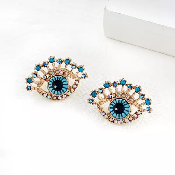 Evil eye earrings - Picture 2 of 4